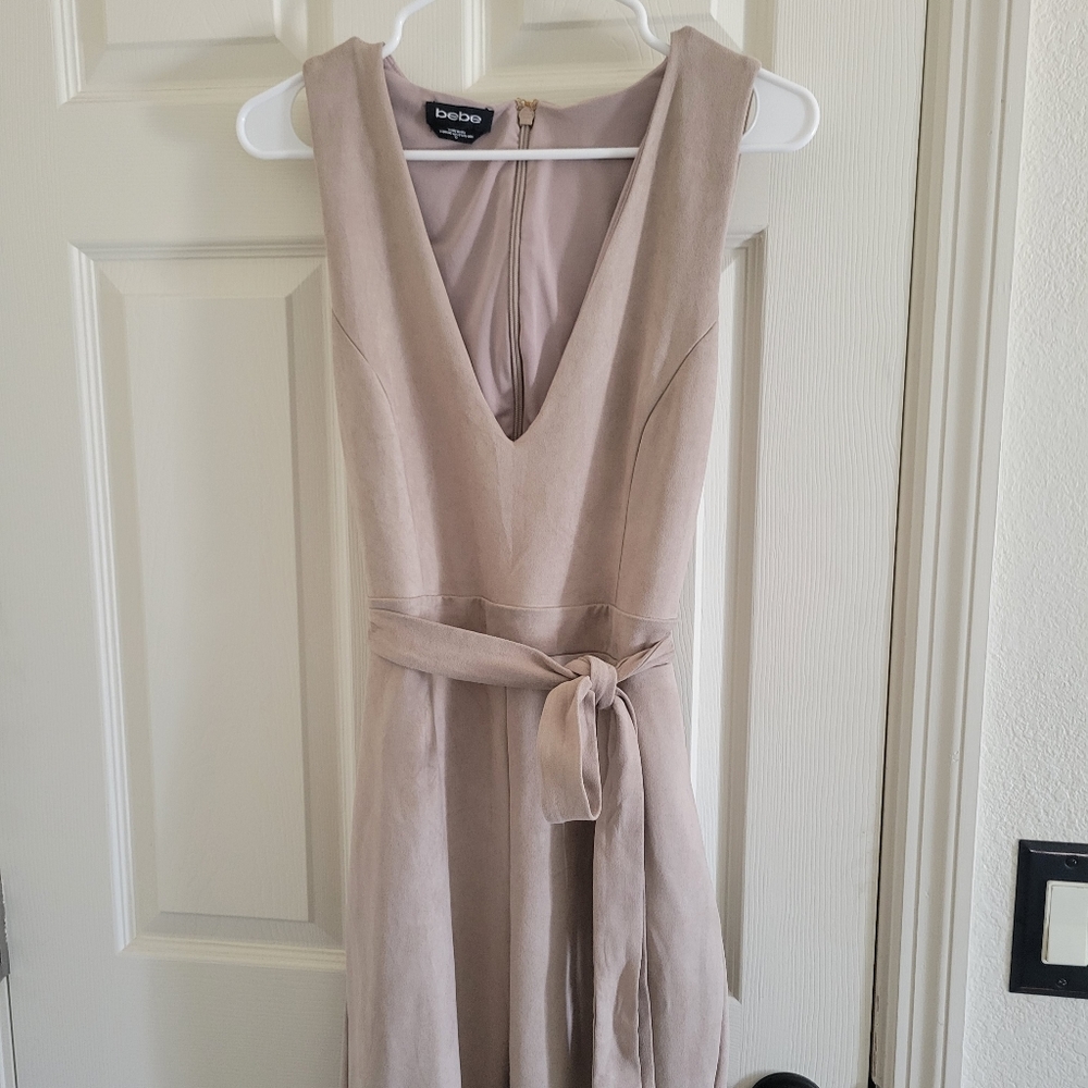 Suede Bebe Jumpsuit